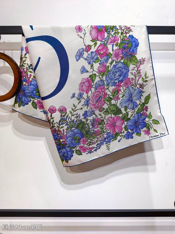 Dior silk scarf 90X90cm E0508156
